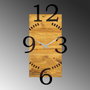 Wallity Reloj de pared decorativo de madera Nogal y negro
